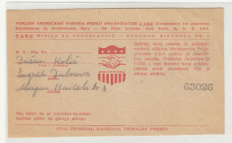 Yugoslavia US CARE Mission Receipt B240401 - Briefe U. Dokumente