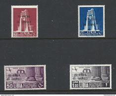 1937 LIBIA - N° 142/143+PA,  11° Fiera Di Tripoli , 4 Valori MNH** - Libya