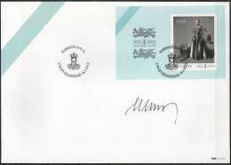 Martin Mörck. Denmark 2012. 40 Anniv Regency Queen Margrethe II. Michel Bl. 47. FDC. Signed. - FDC