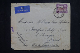 KENYA OUGANDA & TANGANYIKA - Enveloppe De Kabale Pour La France En 1939 Avec Contrôle Postal - L 151546 - Kenya, Ouganda & Tanganyika