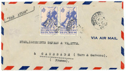 COTE D'IVOIRE ENV 1943 ABIDJAN LETTRE AVION => CAUSSADE TARN ET GARONNE - Storia Postale