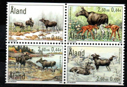 Aland 2000 - Mi.Nr. 171 - 174 - Postfrisch MNH - Tiere Animals Elch Elk - Selvaggina