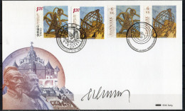 Martin Mörck. Denmark 2012. Astronomy. Joint Issue China-Denmark. Michel 1693 -1694+China. FDC. Signed. - FDC