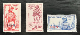 Lot De 3 Timbres Neufs* Inini 1941 - Unused Stamps