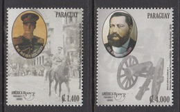 2014 Paraguay Presidents Horses Cannon Military  Complete Set Of 2  MNH - Paraguay