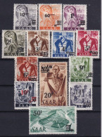 Sarre     216/228 * - Unused Stamps