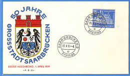 Saar - 1959 - Carte Postale FDC De Saarbrücken - G31895 - FDC