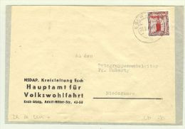 Luxemburg 1944-02-09 Brief DR Dienstpost Nach Niederkorn - 1940-1944 Occupazione Tedesca