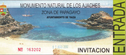 ESPAÑA - LANZAROTE (CANARIES) - LOS  AJACHES - Tickets D'entrée