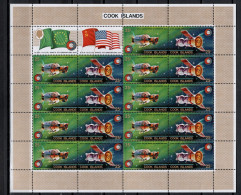 Cook Islands 1975 Space, Apollo-Soyuz Set Of 3 Sheetlets MNH - Océanie