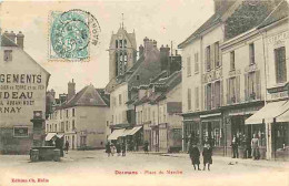 51 - Dormans - Place Du Marché - Animée - Oblitération Ronde De 1905 - CPA - Voir Scans Recto-Verso - Dormans