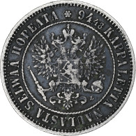 Finlande, Alexander III, Markka, 1892, Helsinki, Argent, TTB+, KM:3.2 - Finlande