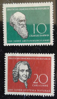 DDR : Nrs 349 - 50 / Charles Darwin Et Charles Limné / Met Rest Van Scharnier !!! - Neufs