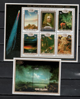 Cook Islands 1986 Space, Halley's Comet 2 S/s MNH - Oceanië