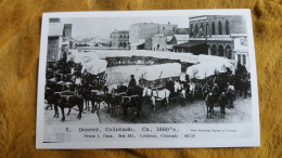 CPM REPRO DOCUMENT DENVERS COLORADO 1860 RONDE D ATTELAGES CHEVAUX WESTERN  PHOTO KODAK FRANK DUCA 5 - Denver