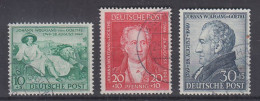 Bizone Mi. 108-110 - 200. Geburtstag Von Johann Wolfgang Von Goethe - Used