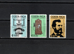 Costa Rica 1976 Space, Telephone Centenary Set Of 3 MNH - North  America