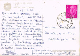 54733. Postal MOTA Del CUERVO (Cuenca) 1962. Vista Meson Don Quijote De MOTA - Briefe U. Dokumente