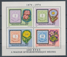 1974. The Letter Envelope Designed Stamp Is 100 Year Old - Block- Misprint - Errors, Freaks & Oddities (EFO)