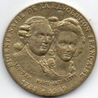 Medaille Du Bicentenaire De La Révolution Louis XVI Et Marie Antoinette 1789-1989  (monnaie De Paris) - Casino