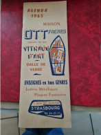 AGENDA 1965 MAISON OTT FRERES STRASBOURG VITRAUX D'ART DALLE DE VERRE EBSEIGNES - Altri & Non Classificati