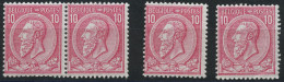 BELGIQUE - COB 38 - 10C ROSE LEOPOLD II - 4 EXEMPLAIRES NEUFS - 1869-1883 Leopold II.