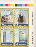 2012 Philippines Metrobank Architecture  Complete Block Of 4 MNH - Philippines