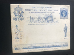 2 GB Post Office Jubilee Uniform Penny 1890 Covers And Cards See Photos - Storia Postale