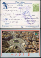 Madrid - O TP - Postal Sello Póliza + Tasada + Marca "Rehusada" A Barcelona - Cartas & Documentos