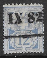 Switzerland 1882 Fine Used 12c Ultramarine White Paper - Used Stamps