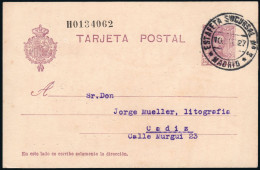 Madrid - Edi O 57 - Entero Postal Mat "Estafeta Sucursal N.º 3 - Madrid" - 1850-1931