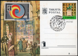 Madrid - Edi O 109 - Entero Postal Mat "España 75 - Día Comerciante 7/4/75" + Sello Uruguay - 1931-....