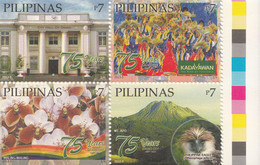 2012 Philippines Davao Orchids Mountains Eagle Birds Complete Block Of 4 MNH - Philippinen