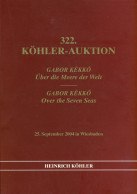 LIT - VP - KÖHLER - Vente N° 322 - Catálogos De Casas De Ventas