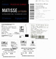 ITALIA ITALY - 10 Biglietti Ticket Mostre Arte - Eintrittskarten