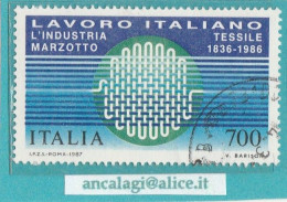 USATI ITALIA 1987 - Ref.0553A "LAVORO ITALIANO" 1 Val. - - 1981-90: Usati