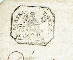 Cervières Marque Fiscale 75 C. Du Canton De Cervières Loire De 1767 Voir Scans - Autres & Non Classés