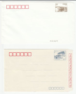2 Diff China Postal STATIONERY COVERS Stamps Cover - Sobres
