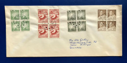 Denmark, Greenland GRØNLAND 1967,  Used Cover Of 4 Blocks - FDC