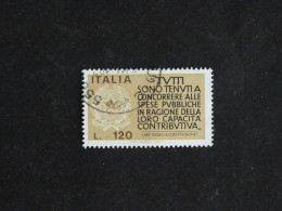 ITALIE ITALIA YT 1297 OBLITERE - INCITATION AU PAIEMENT DE L'IMPOT - 1971-80: Oblitérés