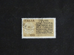 ITALIE ITALIA YT 1297 OBLITERE - INCITATION AU PAIEMENT DE L'IMPOT - 1971-80: Gebraucht