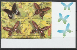 INDIA 2008 ENDEMIC BUTTERFLIES OF ANDAMAN & NICOBAR ISLANDS 4v Set MNH As Per Scan - Vlinders