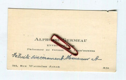 ANS (Liège) - Carte De Visite 1943 Alphonse Germeau Entrepreneur Prud'hommes Rue Walthère Jamar Famille Gérardy Warland - Cartes De Visite