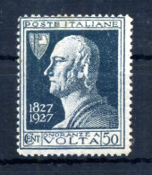 1927 REGNO N.211 MNH ** Volta, 50 Centesimi - Ongebruikt