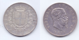 Italy 5 Lire 1874 MBN - 1861-1878 : Victor Emmanuel II.