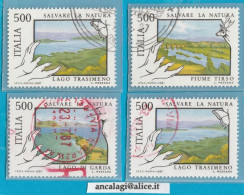 USATI ITALIA 1987 - Ref.0554 "SALVAGUARDIA DELLA NATURA" Serie Di 4 Val. - - 1981-90: Oblitérés