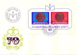 Liechtenstein FDC BF 1976 Yvert 13 Monnaie - FDC