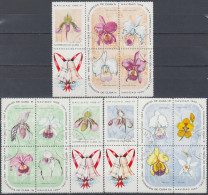 CUBA 1966, CHRISTMAS, FLOWERS, ORCHIDS, COMPLETE, USED SERIES With GOOD QUALITY, *** - Usati