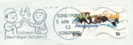 SINGAPORE 2024 CELEBRATING HARI RAYA, EID AL FITR,AIDILFITRI, SLOGAN DIE DATE,MUSLIM FESTIVAL,MOON,STAR,COVER  (**) - Singapore (1959-...)