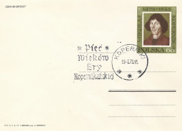 Poland Postmark D73.06.13 KOPERNIKI.02kop: Copernicus 500 Y. - Enteros Postales